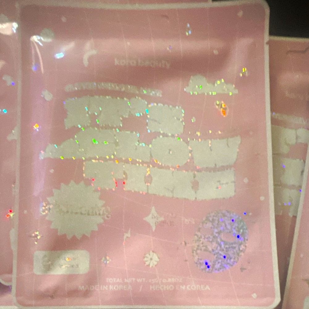 Kara Beauty It's Glow Time Gold Glitter Hydrogel Face Mask Collagen 25g 10!